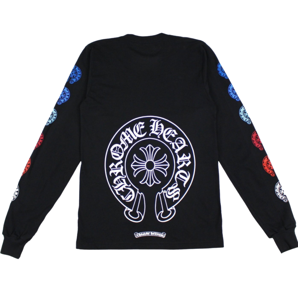 Chrome Hearts Multi Color Horseshoe Long Sleeve T-Shirt