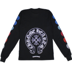 Chrome Hearts Multi Color Horseshoe Long Sleeve T-Shirt