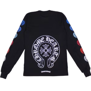 Chrome Hearts Multi Color Horseshoe Long Sleeve T-Shirt