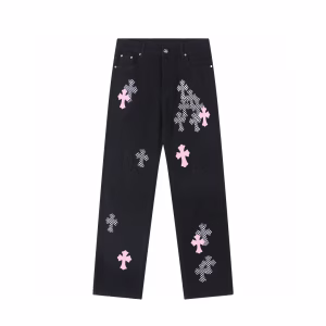 Chrome Hearts Multi Color Cross Jeans