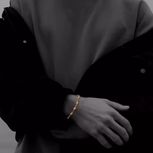 22K Gold Tiny E CH Plus Bracelet
