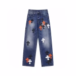 Chrome Hearts Blue Cross Denim Jeans
