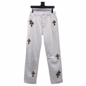Chrome-Heart-White-Leopard-Cross-Jeans