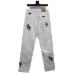 Chrome Heart White Leopard Cross Jeans - Image 2