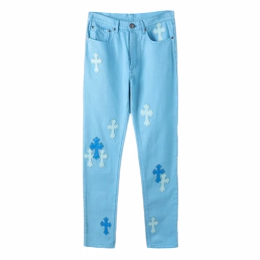 Chrome Hearts Denim Light Blue Jeans Chrome Hearts Denim Light Blue Jeans