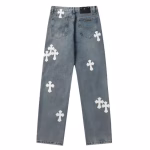 Chrome Hearts Crucifix Cross Patch Jeans