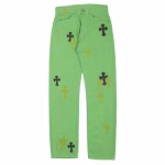 Chrome Hearts Denim Slime Green Jeans