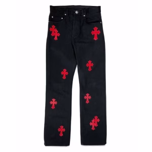 Chrome Hearts Levi’s Red Cross Patch Jeans – Black