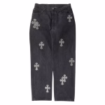 Chrome Hearts Pony Hair Cross Patch Jeans