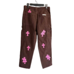 Chrome Style Brown Carpenter Hearts Pants - Image 2