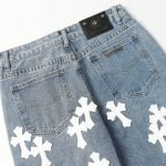 Chrome Style Levis Hearts Cyan Jeans - Image 3
