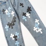 Chrome Style Levis Hearts Cyan Jeans - Image 4