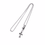Tiny CH Cross With One Silver Ball Charm