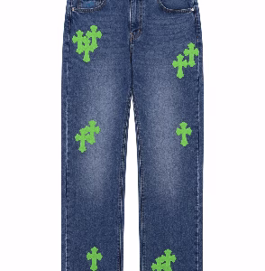 Firmranch Applique Cross Chrome Hearts Pants