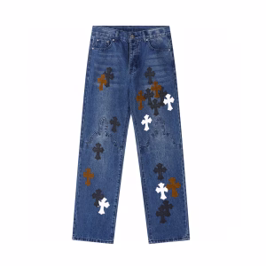 Lemandik Straight Leg Jeans Cross Patch