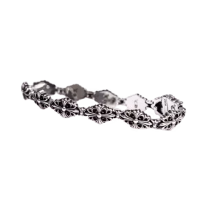 Babyfat Cross Fleur Pattern Bracelet