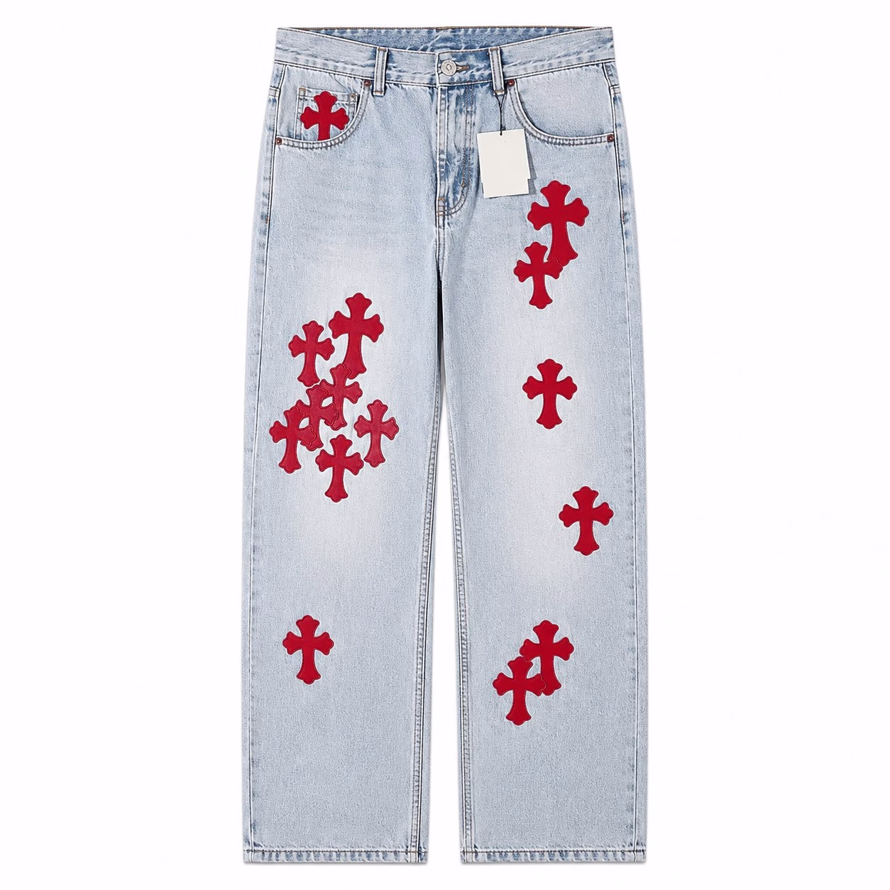 Chrome Hearts Red Patch Jeans Chrome Hearts Red Patch Jeans