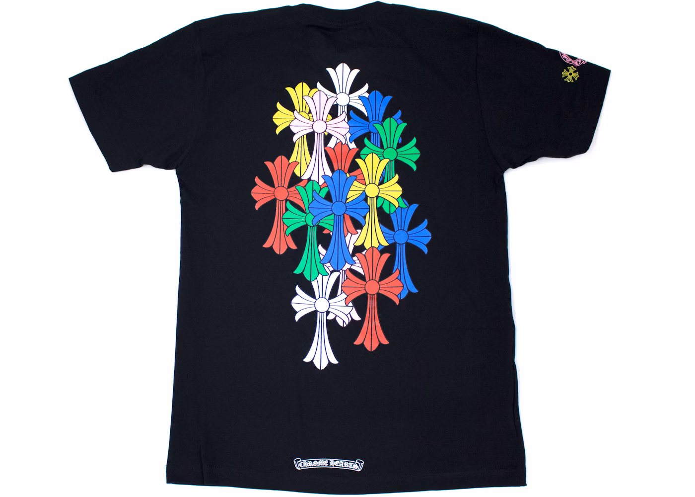 Chrome-Hearts-Multi-Color-Cross-Cemetery-T-Shirt-Black Chrome Hearts Black Shirt