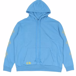 Blue Sanskrit Chrome Hearts hoodie