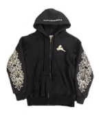 Chrome Hearts Rare Zip Up Hoodie Floral Cross Foti