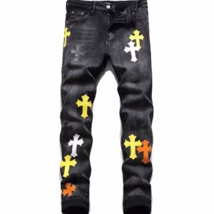 Chrome-Hearts-Cross-Logo-Jeans