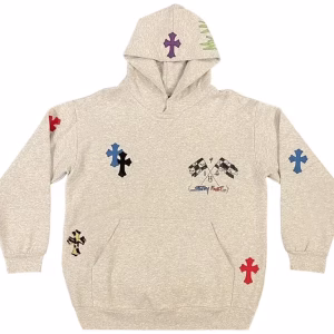 Chrome Hearts 1 Of 1 Matty Boy Cross Hoodie 'Grey/Multicolor'