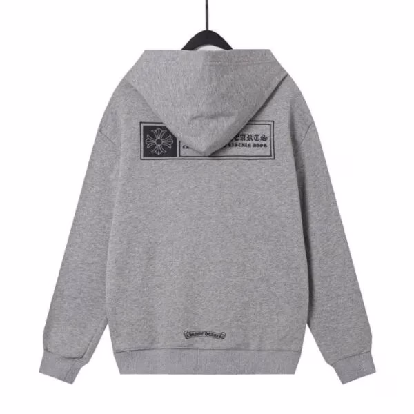 Chrome Hearts Grey Cross Floral Zip-up Hoodie