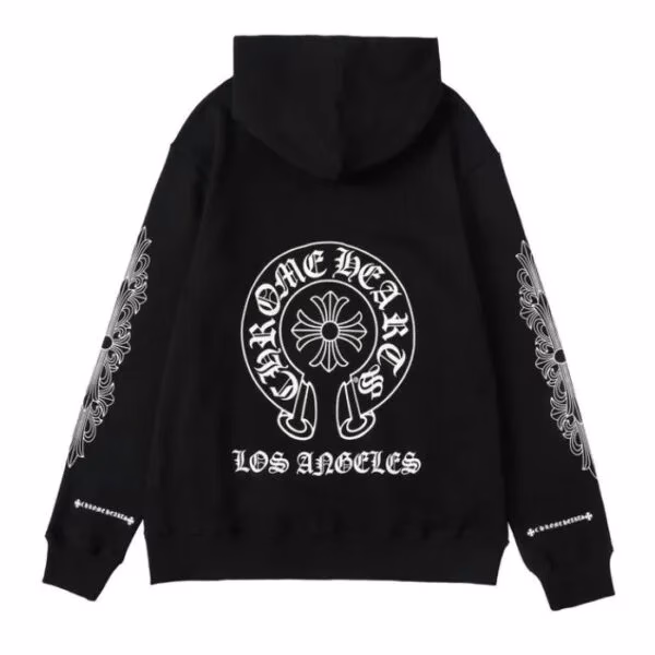 Chrome-Hearts-Los-Angeles-Zip-up-Hoodie-Black Chrome Hearts Los Angeles Zip-up Hoodie Black