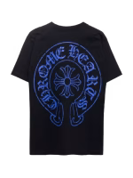 Blue Horseshoe T-shirt Chrome Hearts