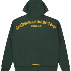 Chrome Hearts T Bar hoodie Green/Gold
