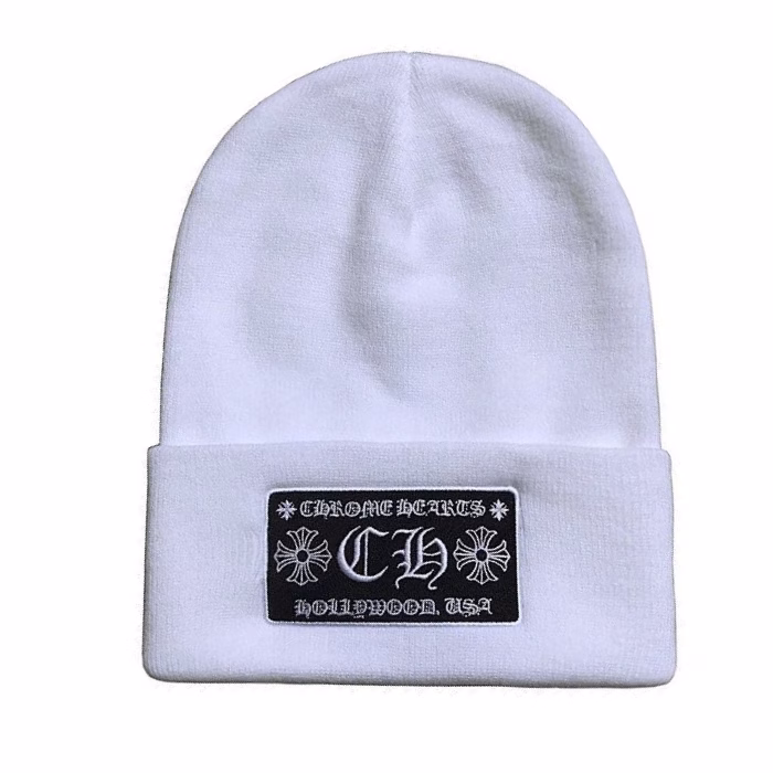 Chrome Hearts Beanie – White Chrome Hearts Beanie – White