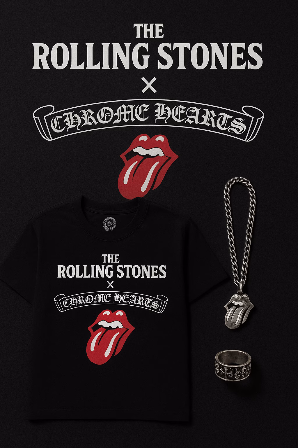 Rolling Stones Chrome Hearts