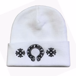 Chrome Hearts Beanie Three Flowers White