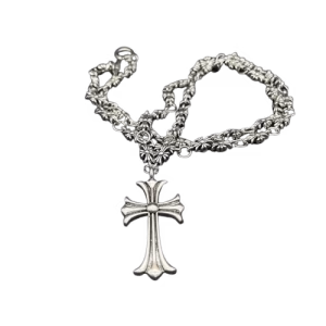 Chrome Hearts Style Necklace Silver Plated