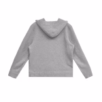 Chrome Hearts Zip Up Hoodie Cashmere Embroidered Grey