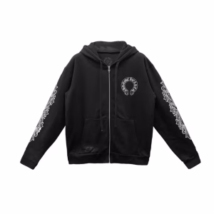 Chrome Hearts Zip Up Hoodie F**kyou Horseshoe Floral Sleeve