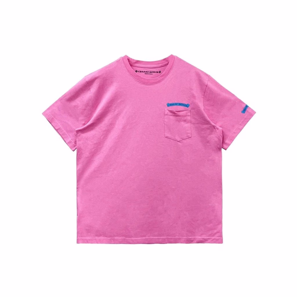 Pink Chrome Hearts Shirt Scroll Logo