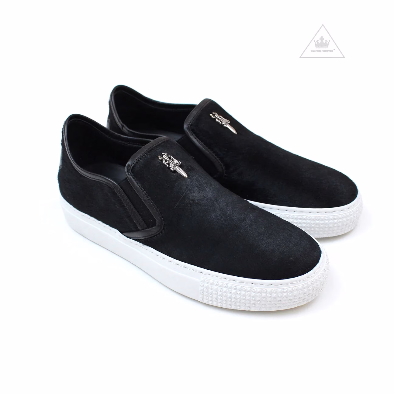 Chrome Hearts Dagger Slip On Horse Hair Shoe Chrome Hearts Dagger Slip On Horse Hair Shoe