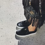 Chrome Hearts Dagger Slip On Horse Hair Shoe
