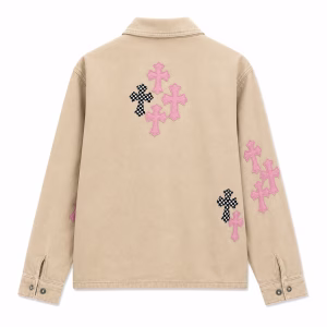 Chrome Hearts Jacket with Pink and Black Crosses