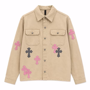Chrome Hearts Jacket with Pink and Black Crosses