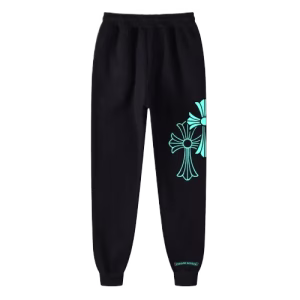 Chrome Hearts Sweatpants Blue Triple Cross