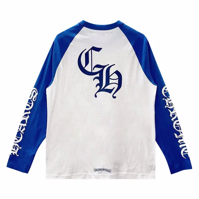1464231_02.jpg (1) Blue and White Chrome Heart Shirt