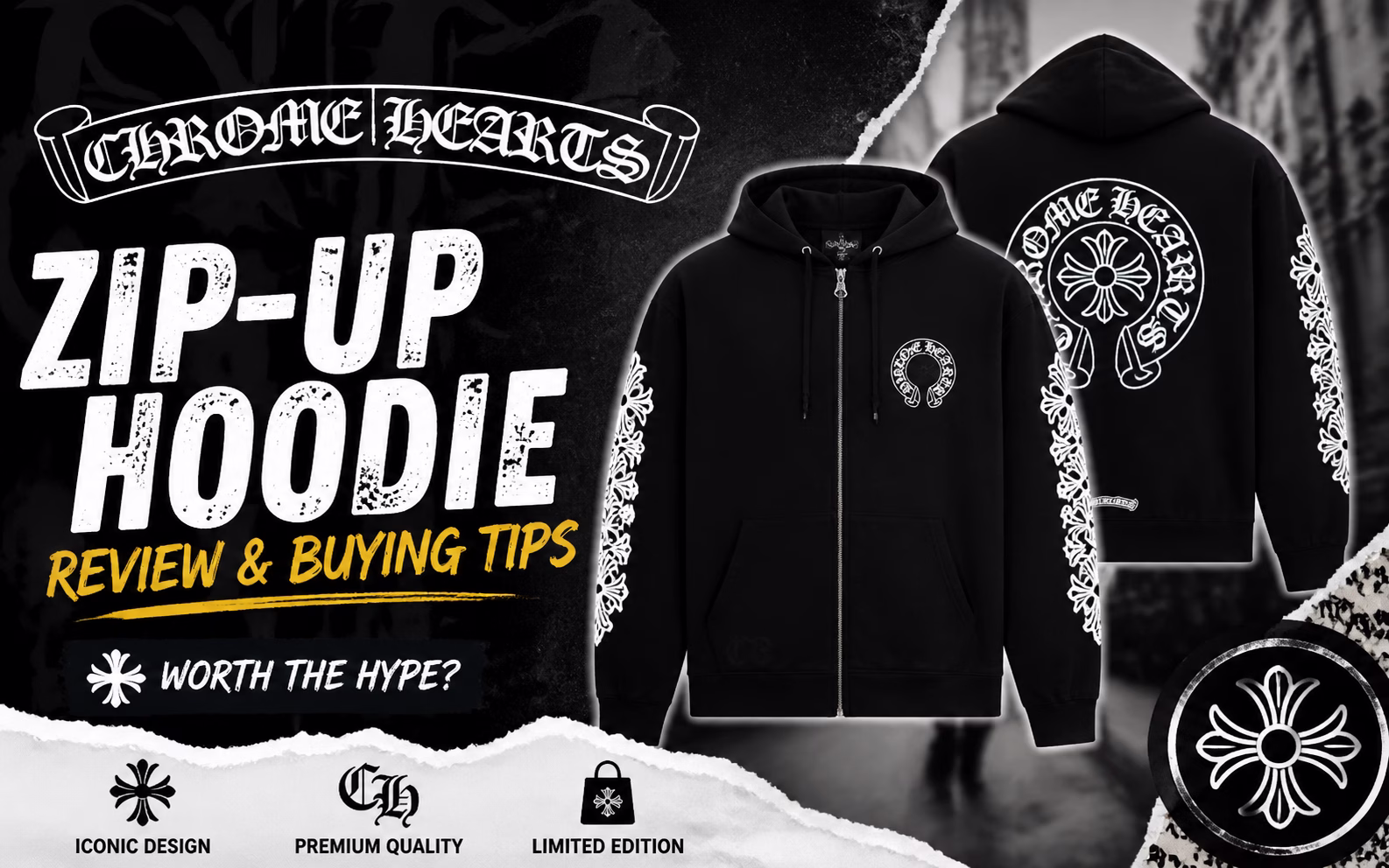 Chrome Hearts Zip Up Hoodie