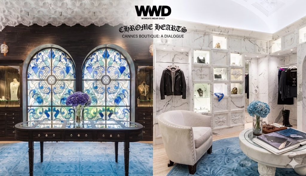 Chrome Hearts Cannes interior with ebony wood paneling