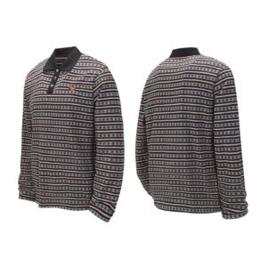 Chrome Hearts Cross Stripe Long Sleeve Polo Shirt Black