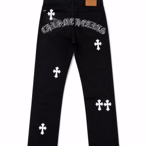 Chrome Hearts Black White Label Jeans