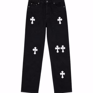 Chrome Hearts Black White Label Jeans