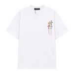 Chrome Hearts Rainbow Cross Drip Tee (White)