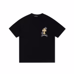 Chrome Hearts Black Gold Floral Cross Logo Tee